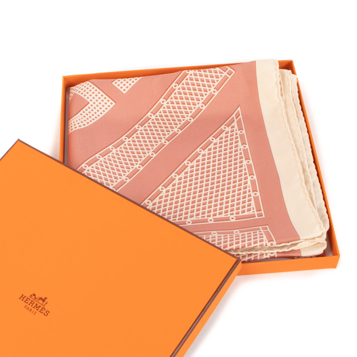 Foulard en Soie Hermès Rose Sellier