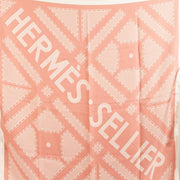 Hermés Pink Silk Sellier Scarf