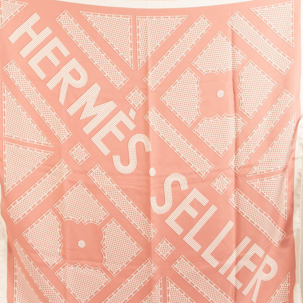 Hermés Pink Silk Sellier Scarf