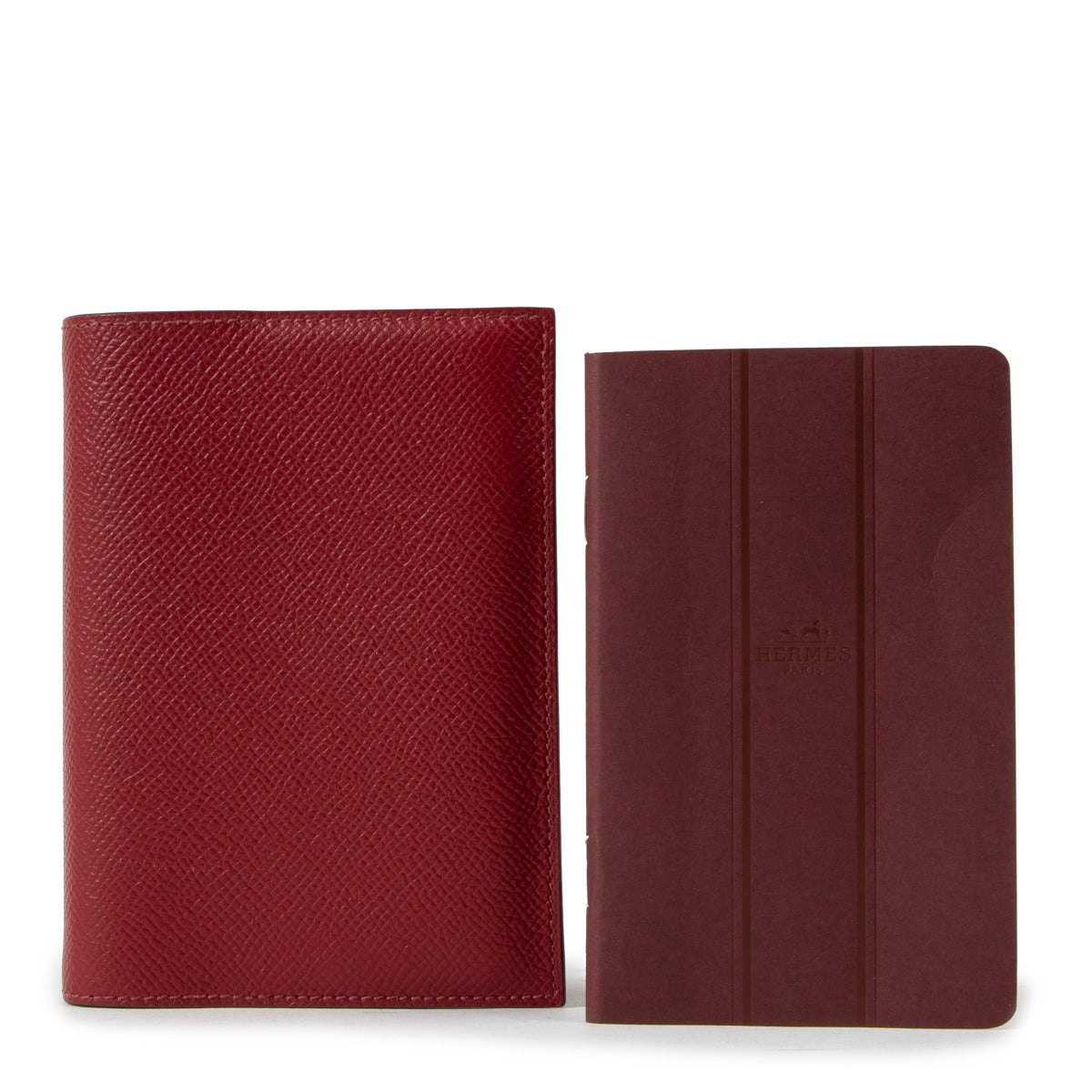 Couverture d'agenda simple Hermès Rouge H Epsom PM