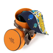 shop 100% authentic second hand Hermès Blue Silk Twilly Scarf on Labellov.com