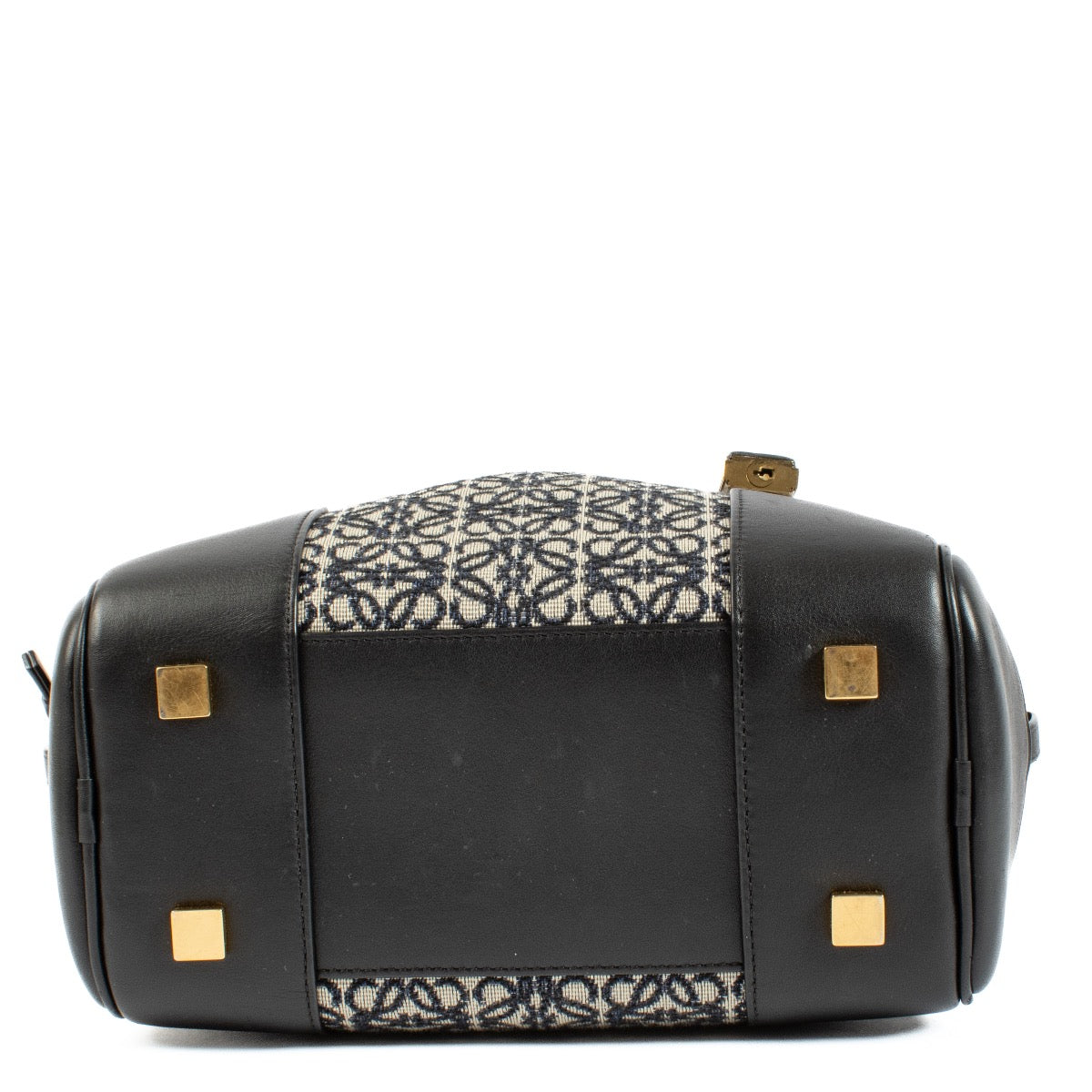 Buy authentic second hand Loewe Black Canvas & Leather Anagram Amazona 19 Top Handle Bag at Labellov.com