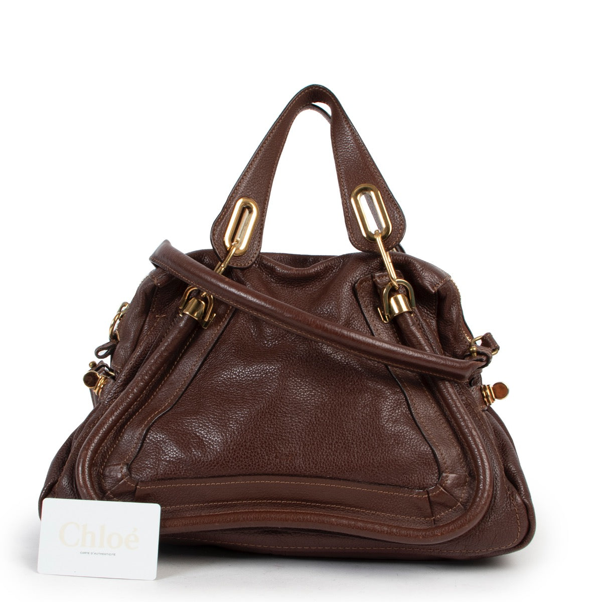 Shop safe online 100% authentic second hand Chloé Burgundy Paraty Shoulder Bag in very good condition at the right price at Labellov in Antwerp.