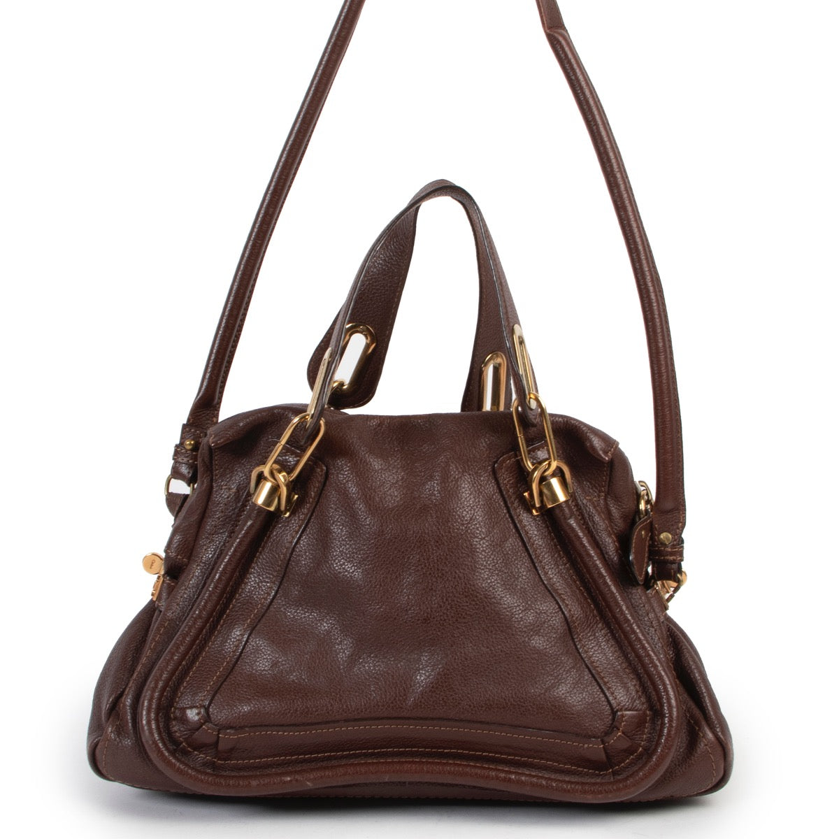 Shop safe online 100% authentic second hand Chloé Burgundy Paraty Shoulder Bag in very good condition at the right price at Labellov in Antwerp.