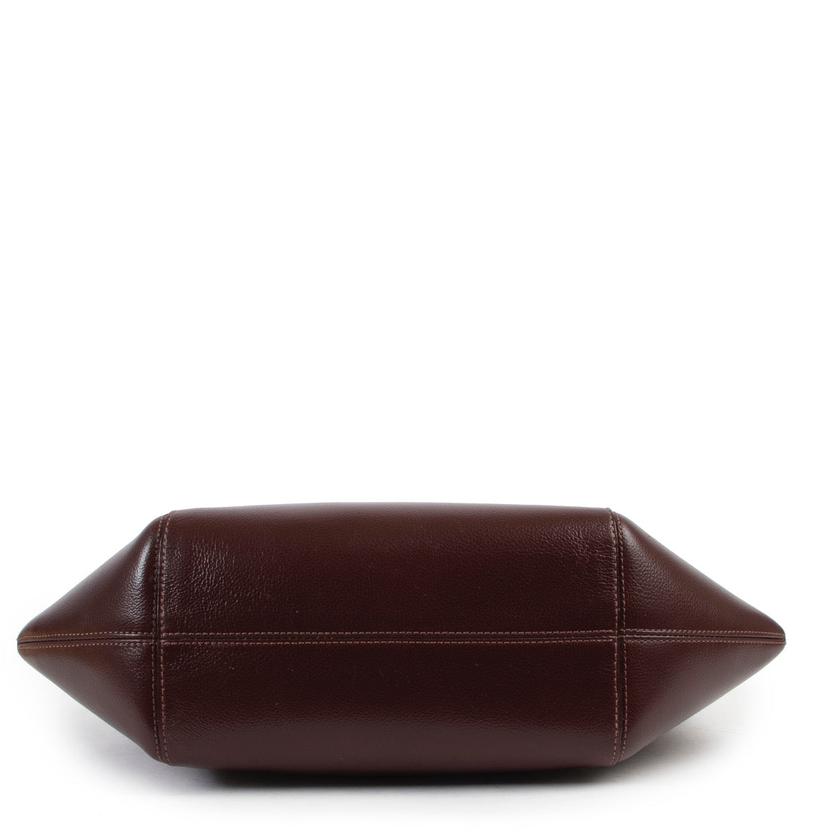 Shop safe online 100% authentic second hand Delvaux Chestnut Brown Jumping Leather Souhait Shoulder Bag in very good condition at Labellov in Antwerp.