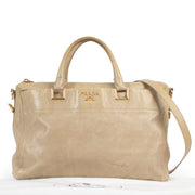 Shop safe online 100% authentic second hand Prada Light Green Leather Shoulder Bag at Labellov in Antwerp.