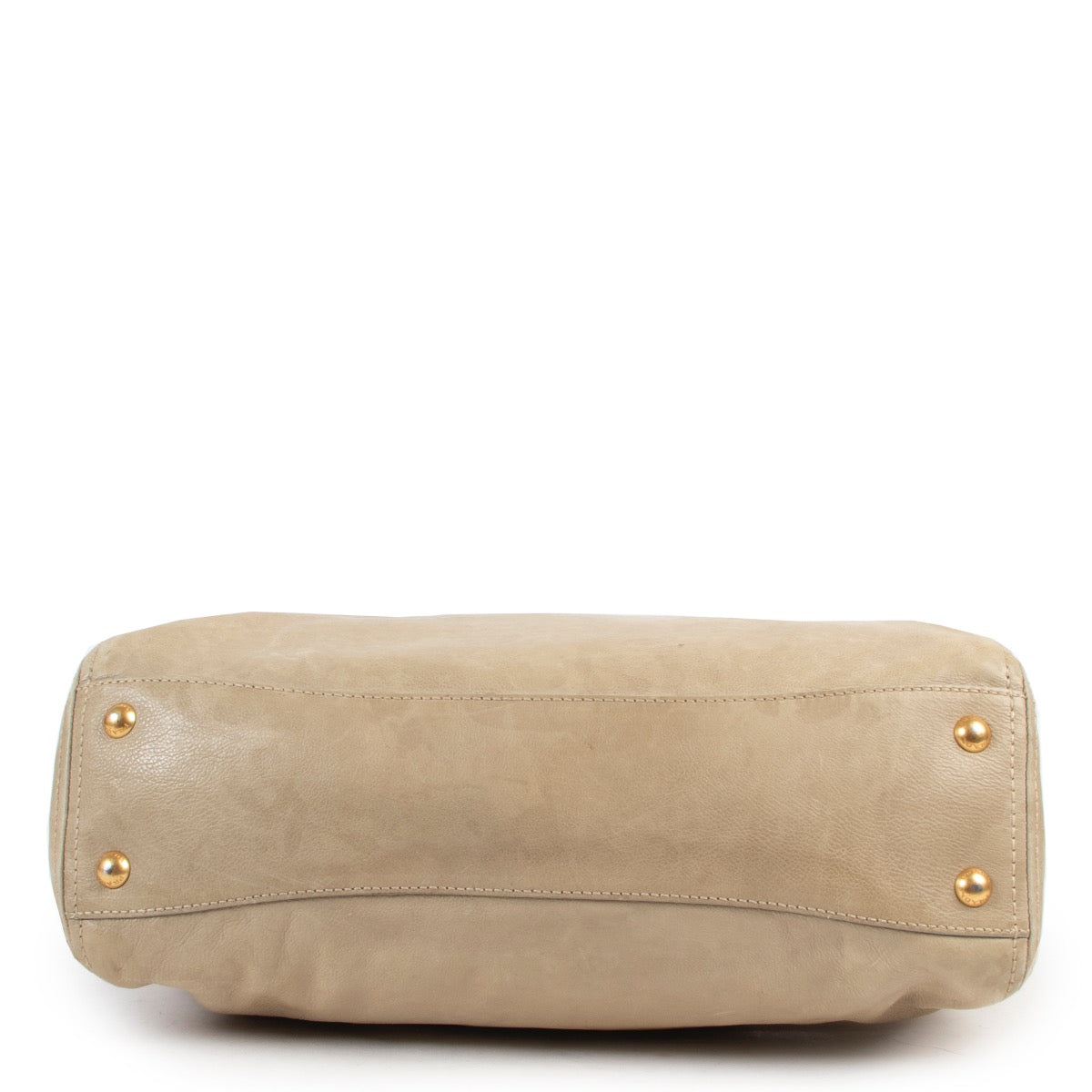 Shop safe online 100% authentic second hand Prada Light Green Leather Shoulder Bag at Labellov in Antwerp.