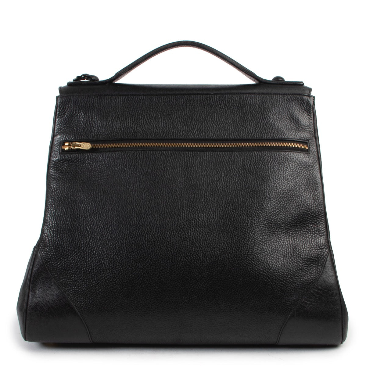 Shop safe online 100% authentic second hand Delvaux Black XXL Brillant Top handle in very good condition at Labellov in Antwerp.