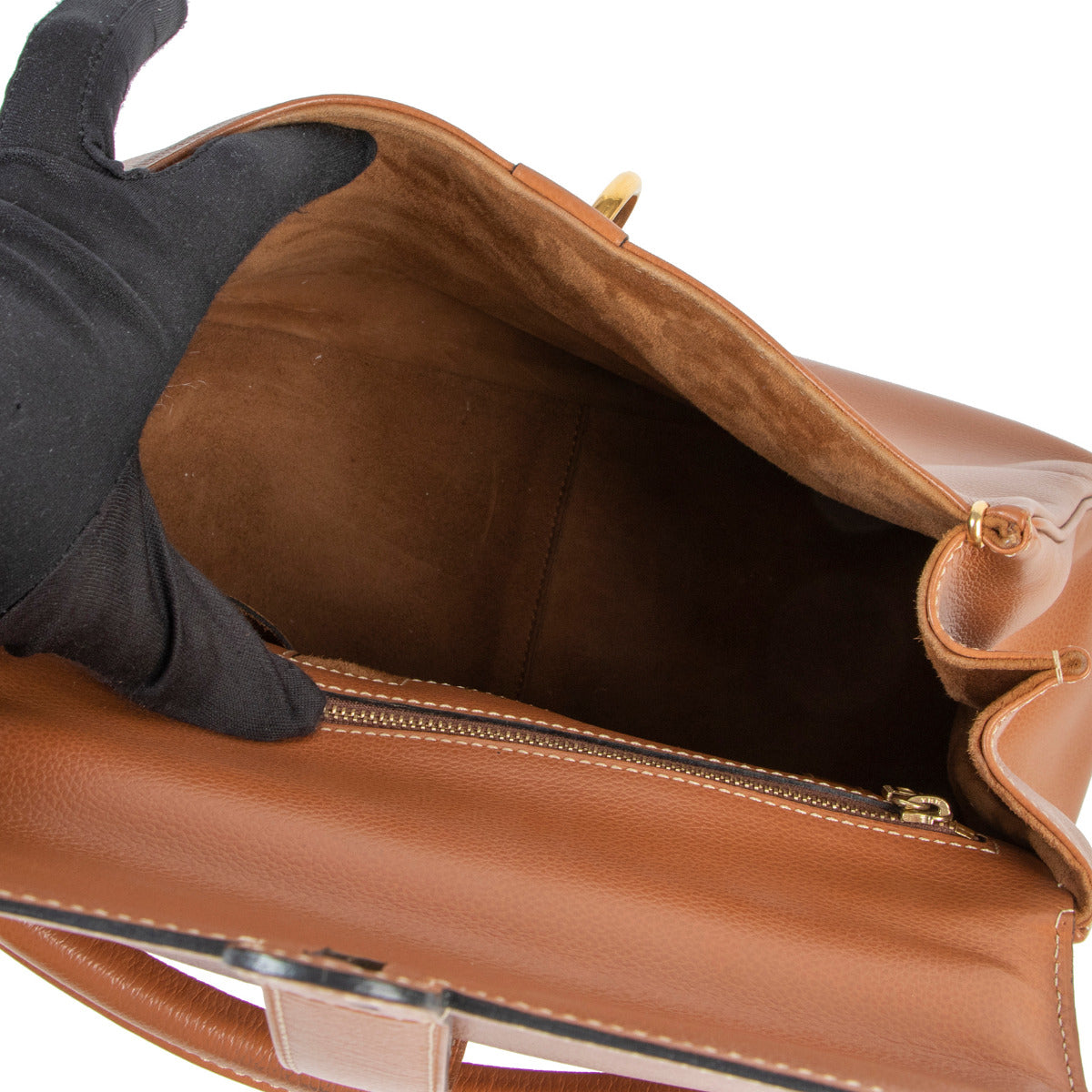 Delvaux Cognac Gin Fizz Shoulder Bag