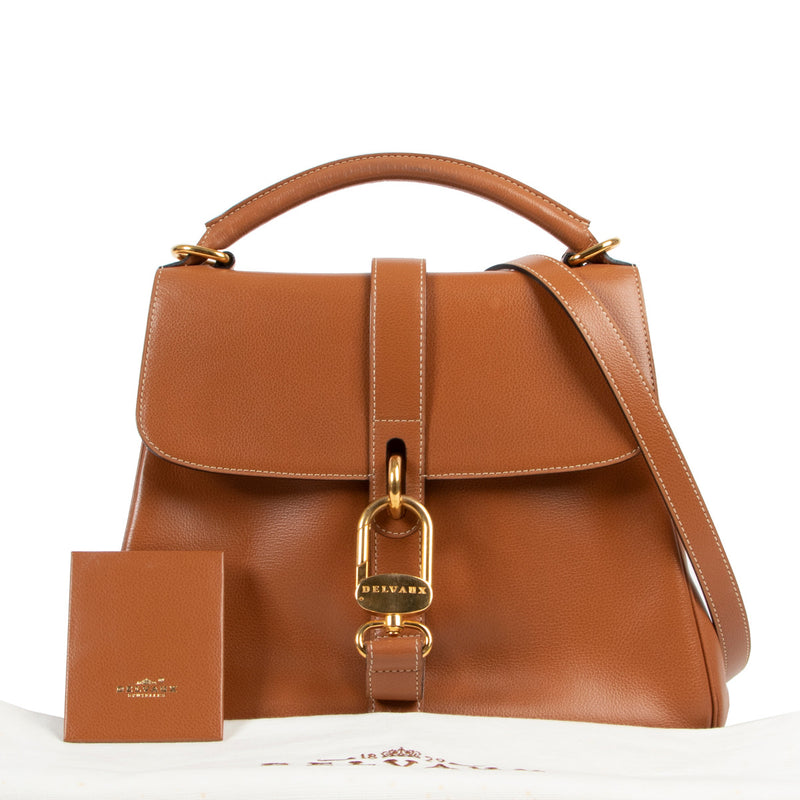 Delvaux Cognac Gin Fizz Schoudertas