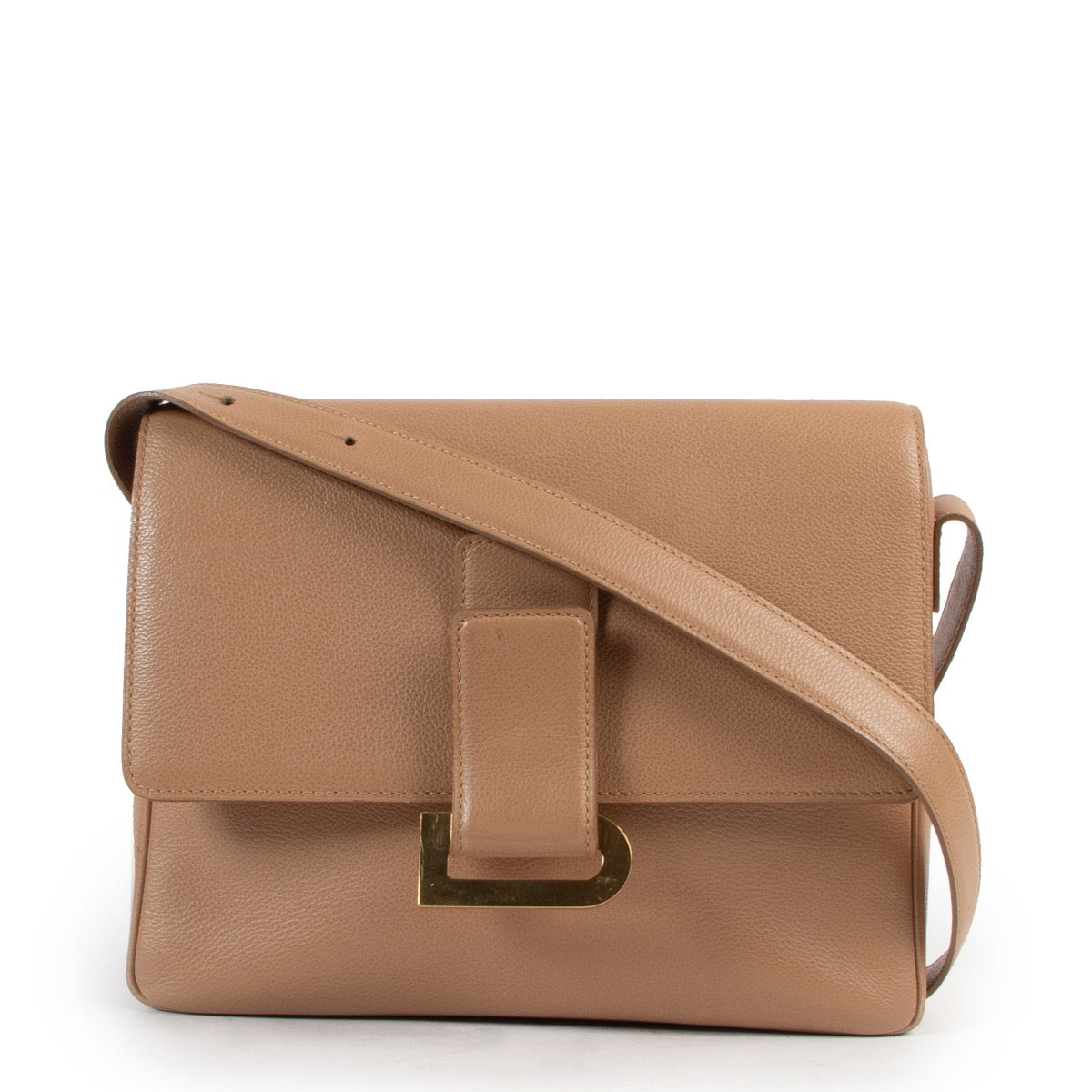 Shop safe online 100% authentic second hand Delvaux Beige Poirier Crossbody in very good condition at Labellov in Antwerp.