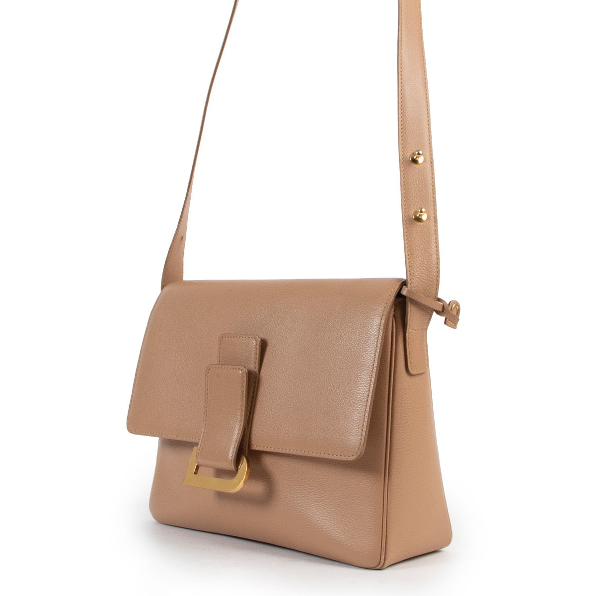 Shop safe online 100% authentic second hand Delvaux Beige Poirier Crossbody in very good condition at Labellov in Antwerp.