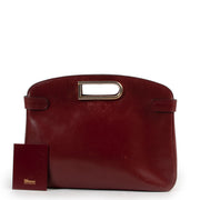 Shop safe online at labellov in Antwerp this 100% authentic second hand preloved Delvaux Burgundy Clutch
