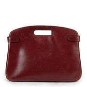 Shop safe online at labellov in Antwerp this 100% authentic second hand preloved Delvaux Burgundy Clutch