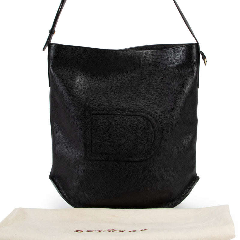 Delvaux Zwarte Pin Schoudertas