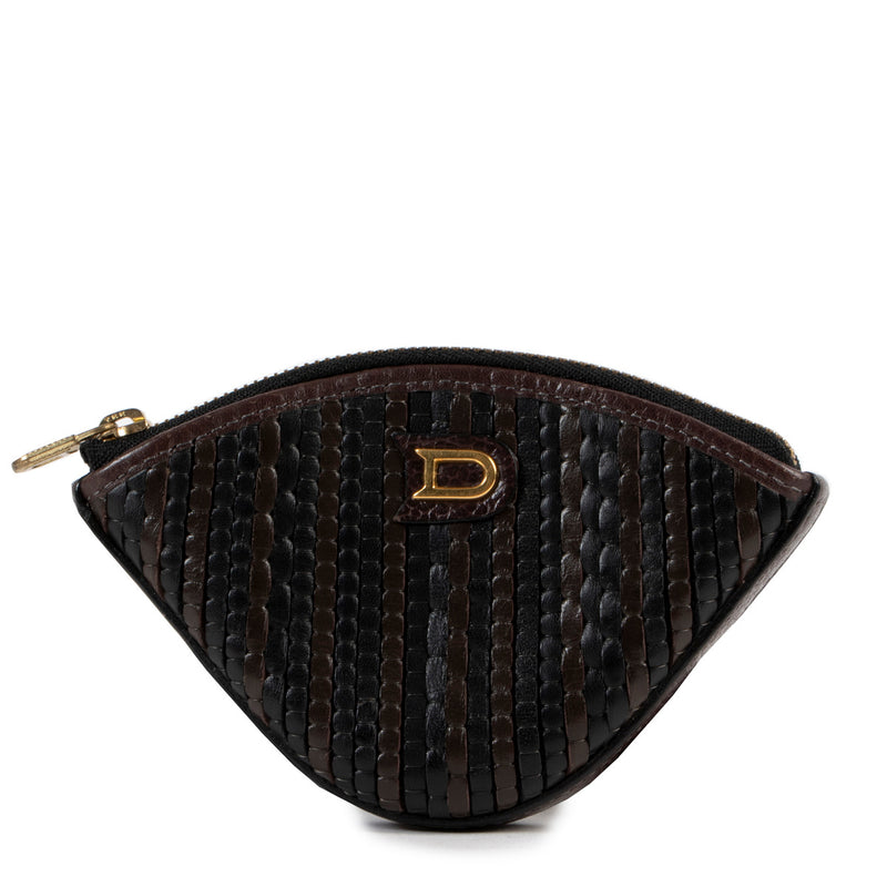 Delvaux Zwart en Bruin TDC Muntzakje