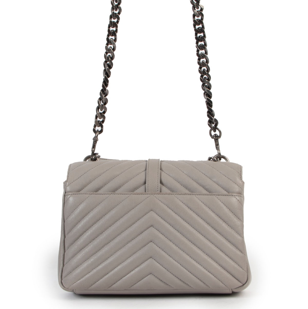 Saint Laurent Grey Medium College Crossbody Bag