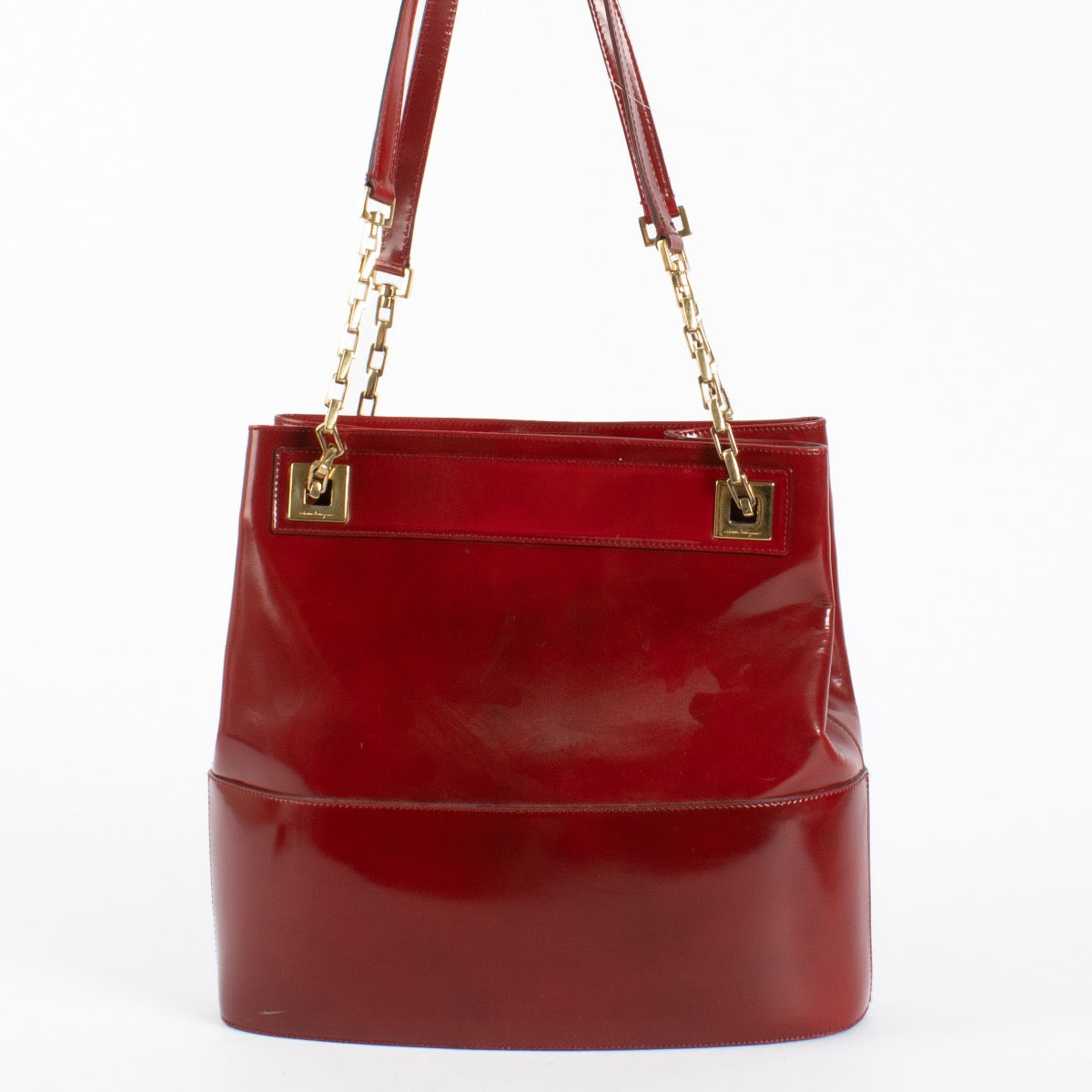 Authentic pre-loved Ferragamo Burgundy Shoulder Bag on Labellov.com