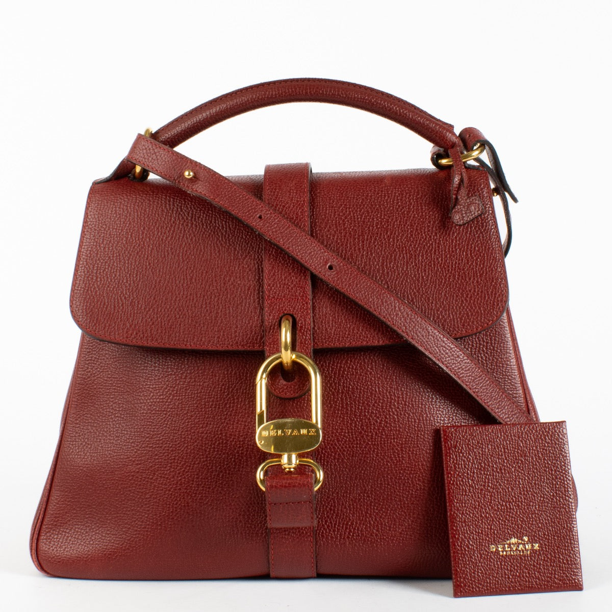 Authentic Preloved Delvaux Rosso Gin Fizz Shoulder Bag on labellov.com
