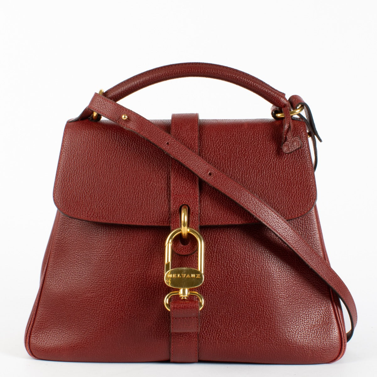Authentic Preloved Delvaux Rosso Gin Fizz Shoulder Bag on labellov.com