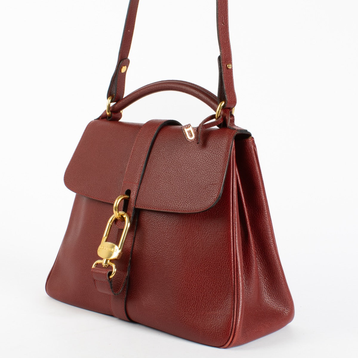 Authentic Preloved Delvaux Rosso Gin Fizz Shoulder Bag on labellov.com