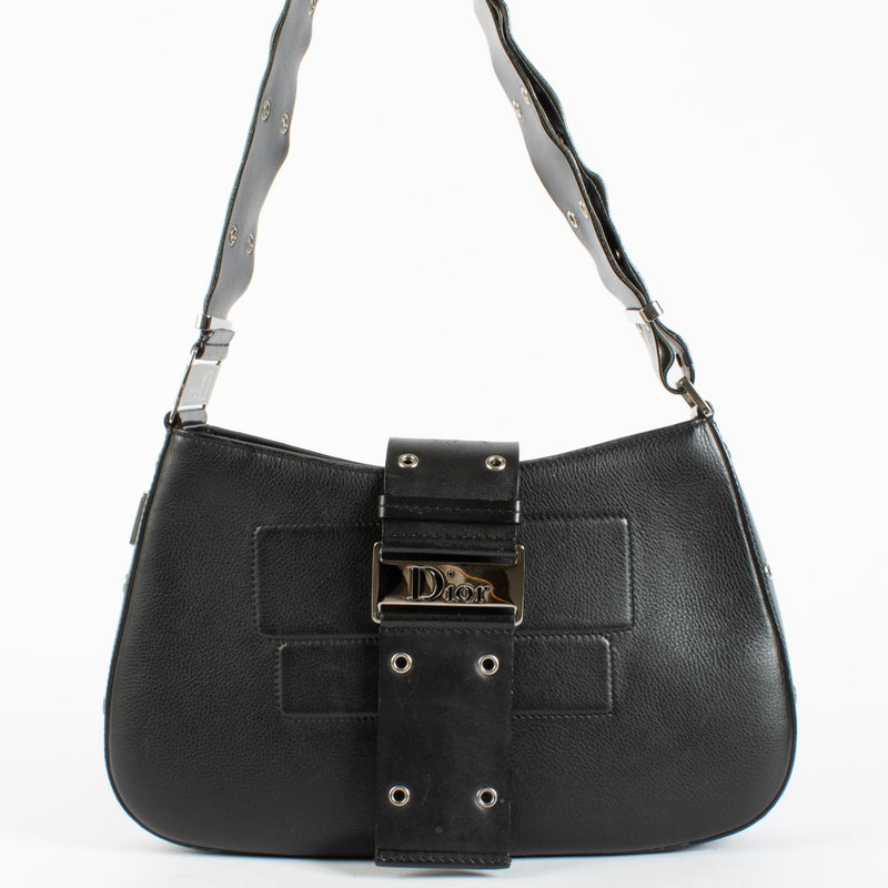 Christian Dior Black Street Chic Columbus Shoulder Bag