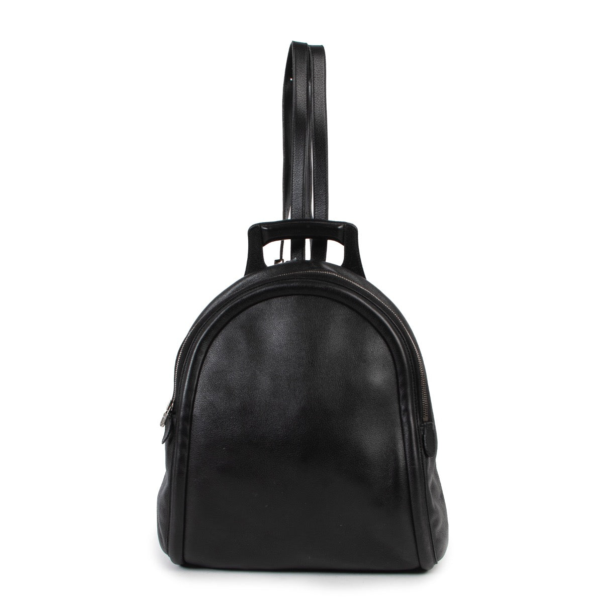 Shop safe online 100% authentic second hand in very good condition Delvaux Black Leather Backpack