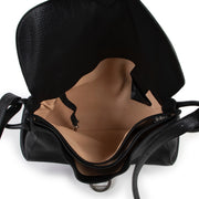 Shop safe online at Labellov in Antwerp this 100% authentic Delvaux Black Taurillon Crispé Leather Brillant Besace Shoulder Bag
