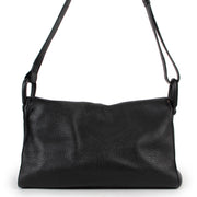 Shop safe online at Labellov in Antwerp this 100% authentic Delvaux Black Taurillon Crispé Leather Brillant Besace Shoulder Bag