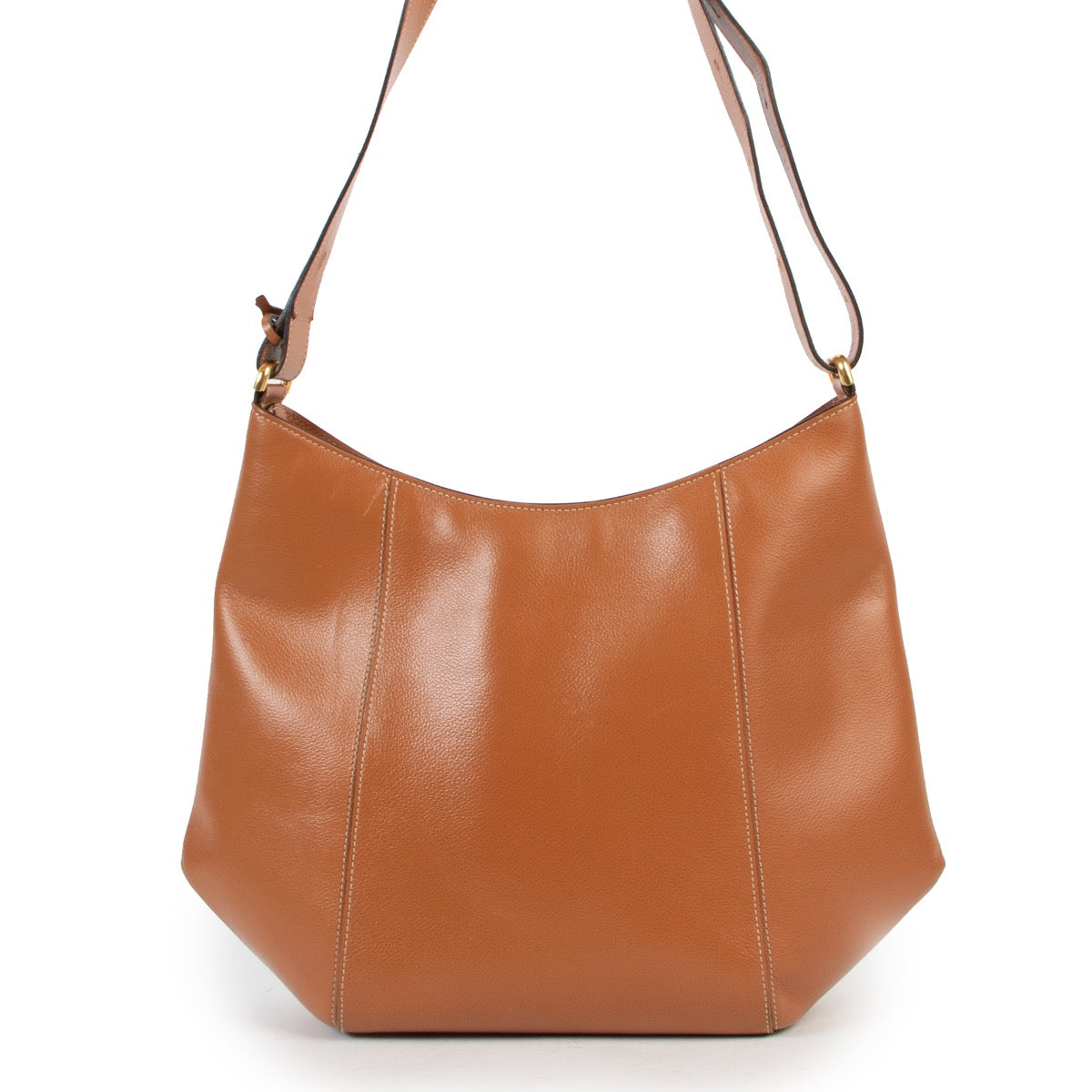 Shop safe online 100% authentic second hand Delvaux Cognac Souhait Shoulder Bag in very good condition.