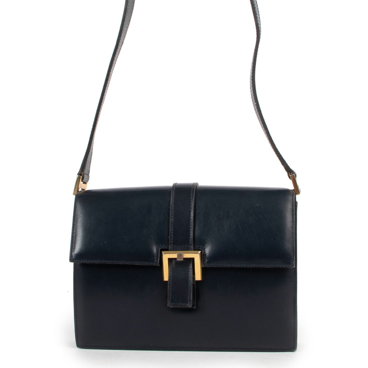 Get this Delvaux Dark Blue Shoulder Bag at Labellov online or in store
