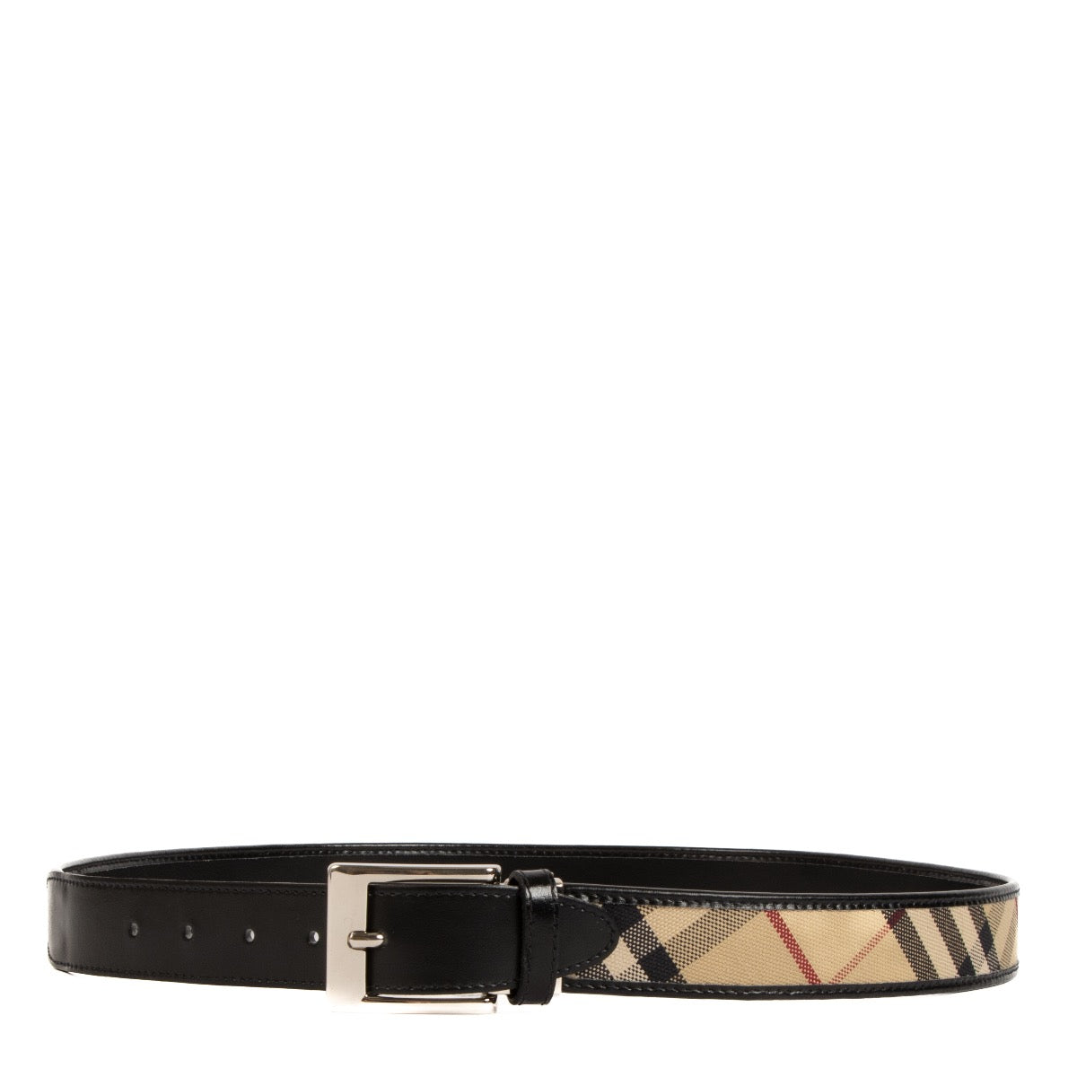Ceinture Burberry en cuir à motif Check