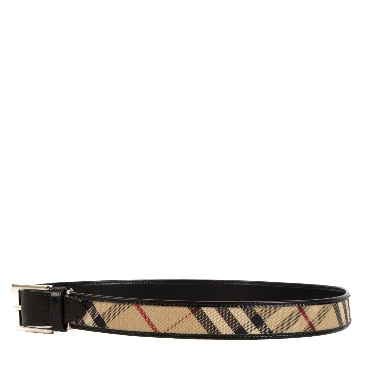 Ceinture Burberry en cuir à motif Check
