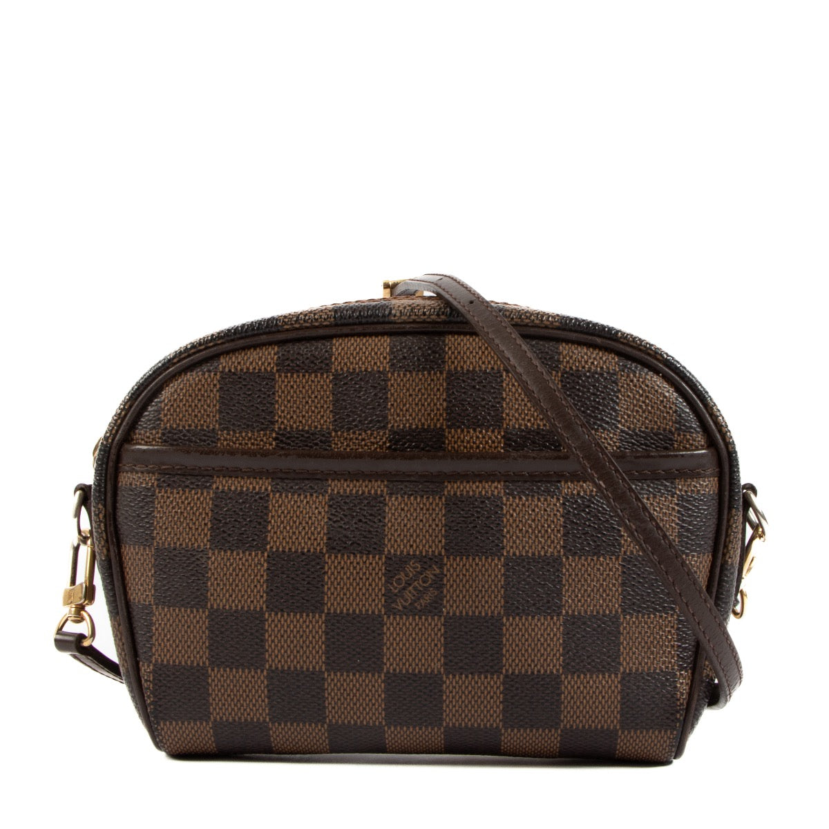 Shop safe online at Labellov in Antwerp, Brussels or Knokke this 100% authentic second hand Louis Vuitton Damier Ebene Pochette Ipanema Crossbody Bag