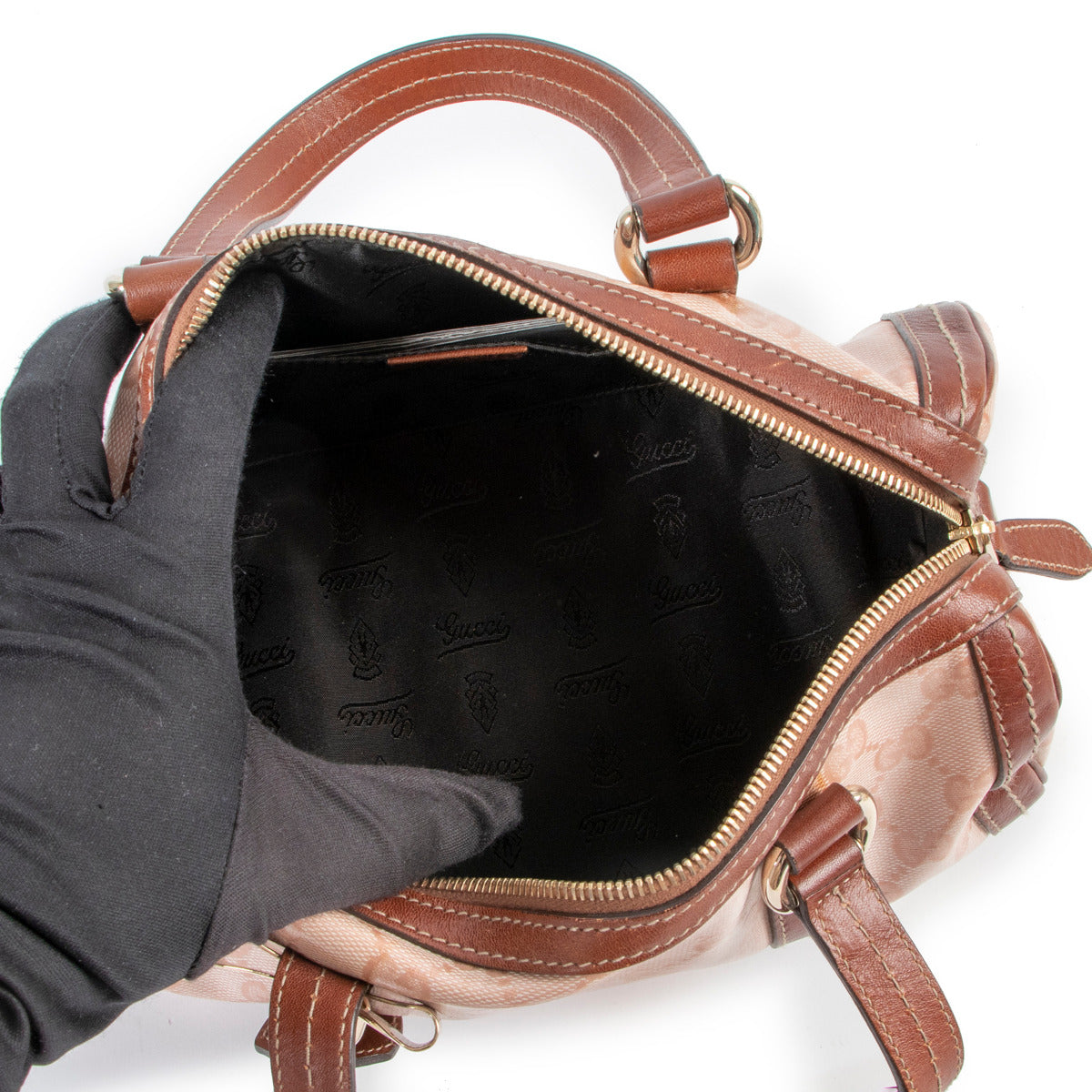 Gucci Duchessa Crystal GG Small Boston Bag