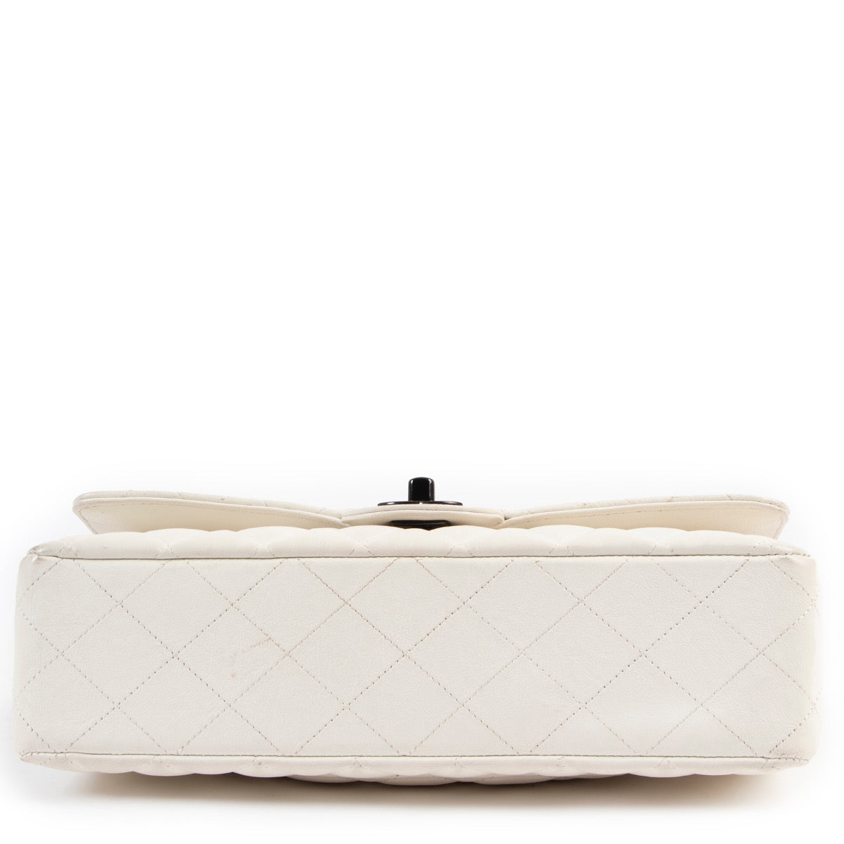 shop online second hand authentic Chanel White Medium Classic Flap Bag at Labellov for the best price