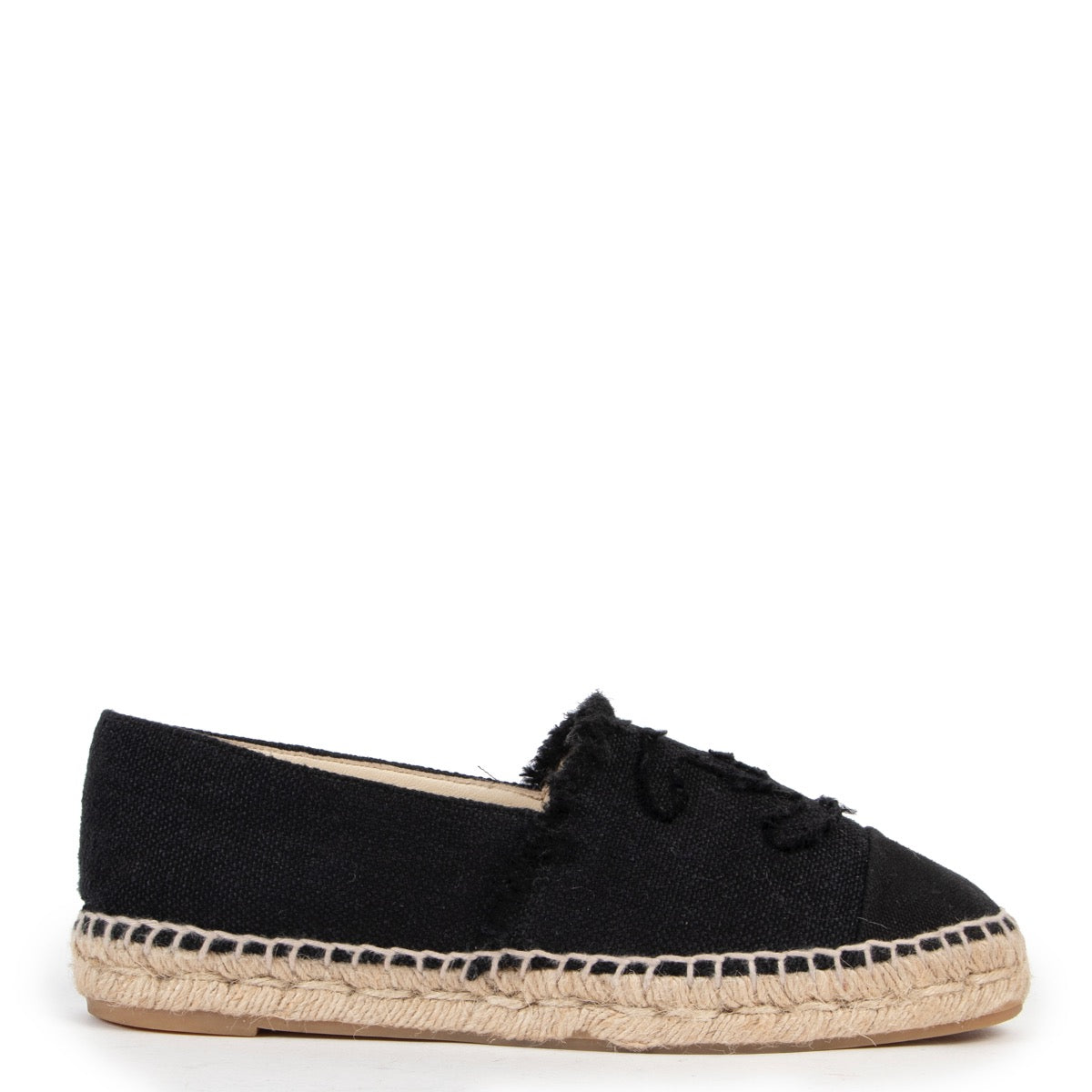 Shop safe online at Labellov in Antwerp these 100% authentic second hand Chanel Black Espadrilles - Size 37