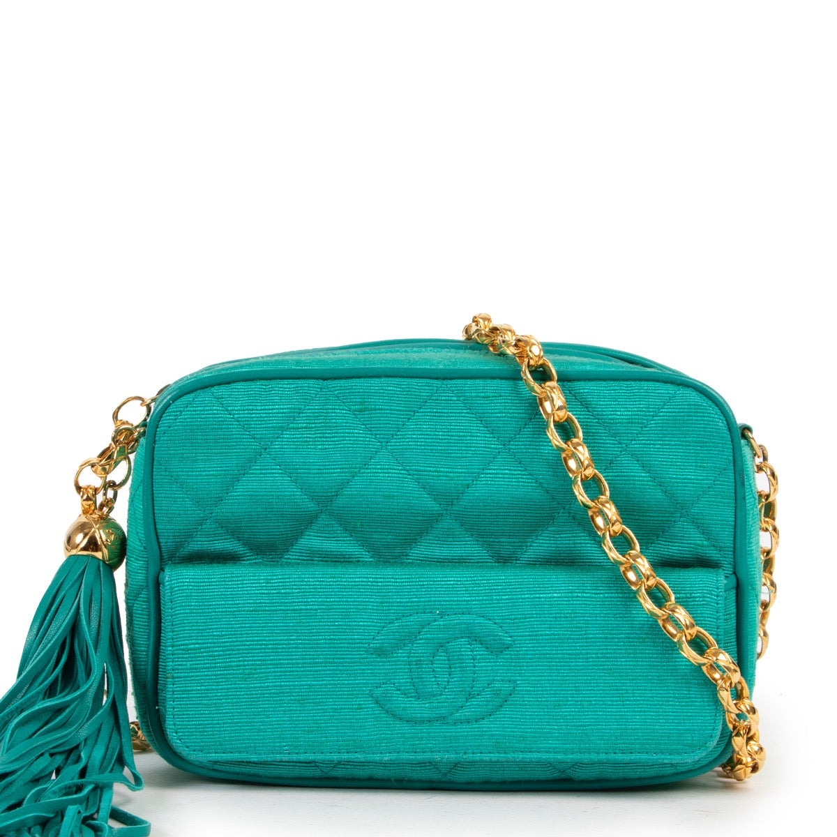 Chanel Green Vintage Tassel Crossbody
