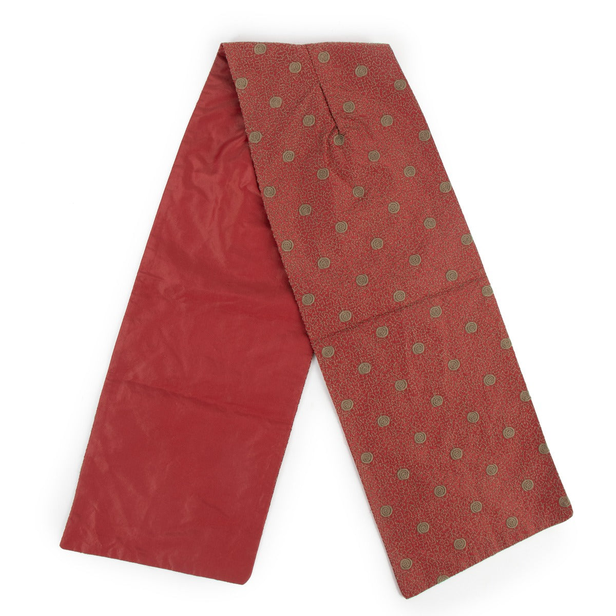 Delvaux Red Embroidery Silk Stole
