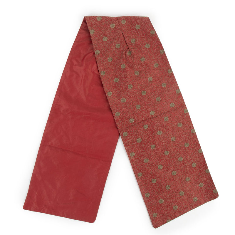 Delvaux Red Embroidery Silk Stole