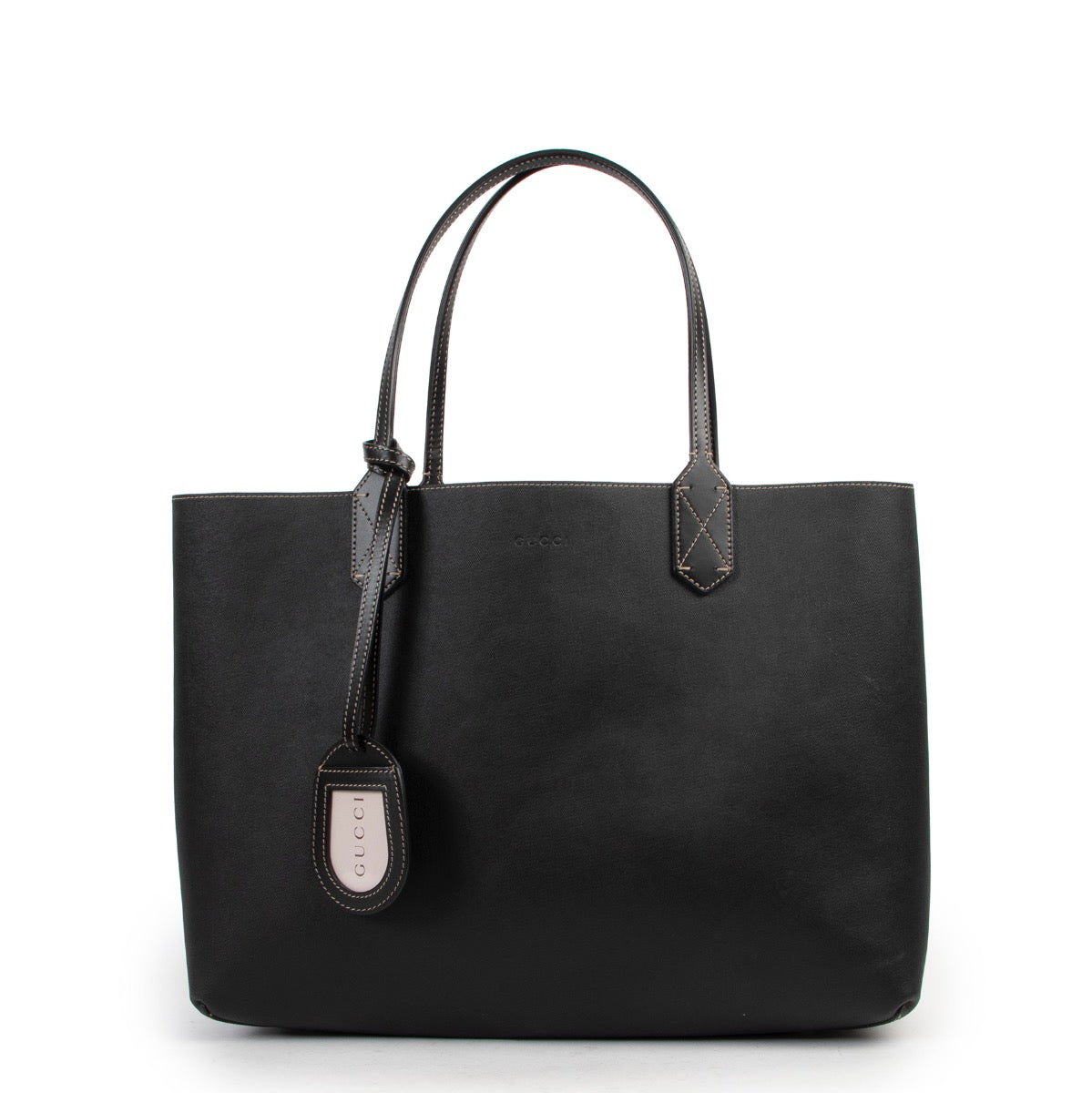 Shop safe online 100% authentic second hand Gucci Monogram/ Black Canvas Reversible Tote Shoulder Bag at Labellov in Antwerp.