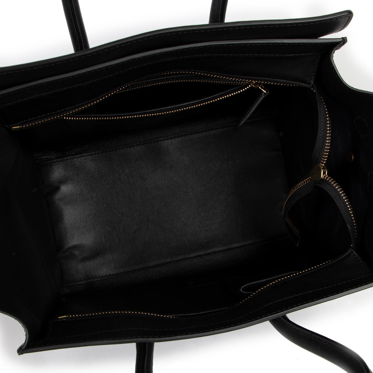 Céline Mini Luggage Handtas Zwart Glad Kalfsleer