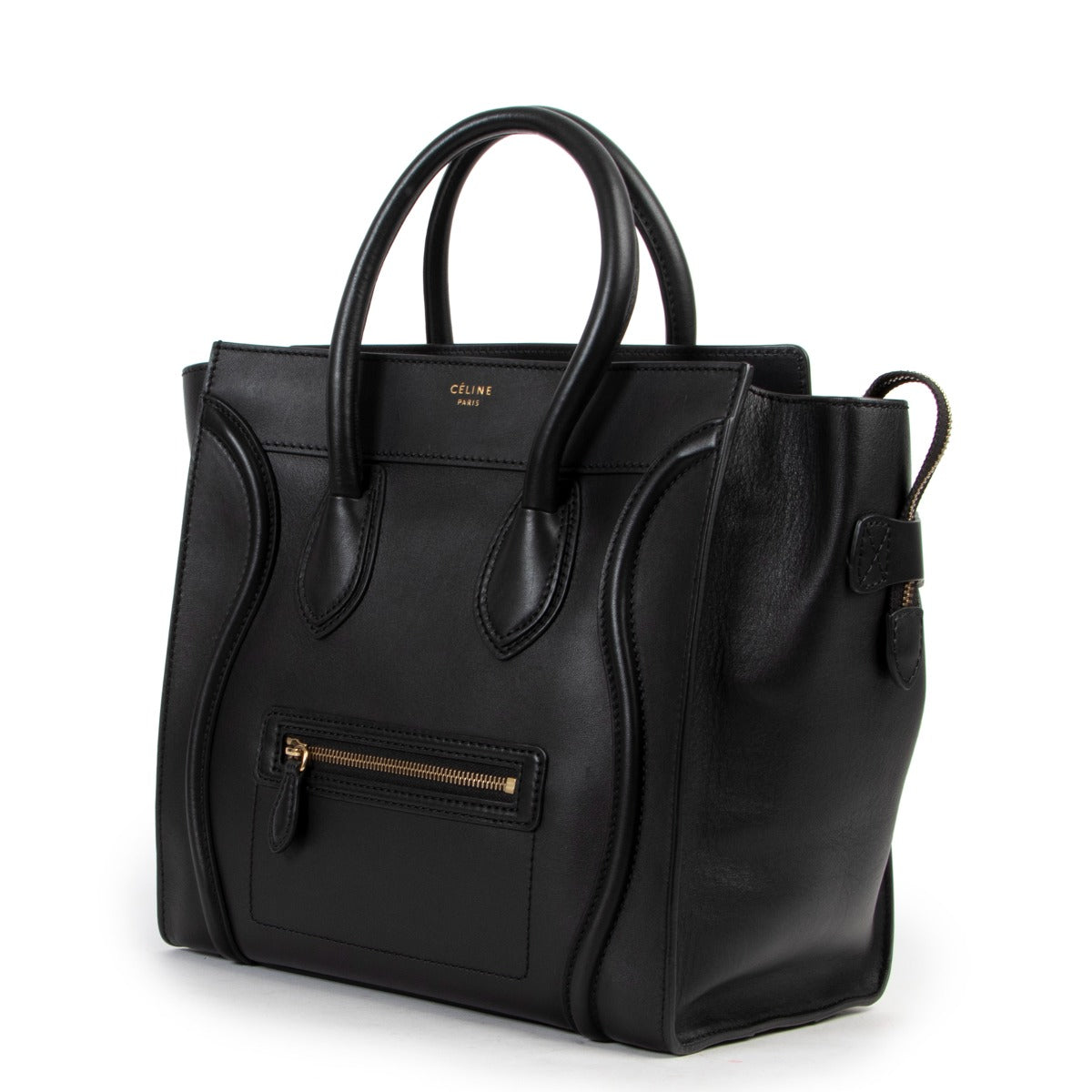 Céline Mini Luggage Black Smooth Calfskin Handbag at Labellov