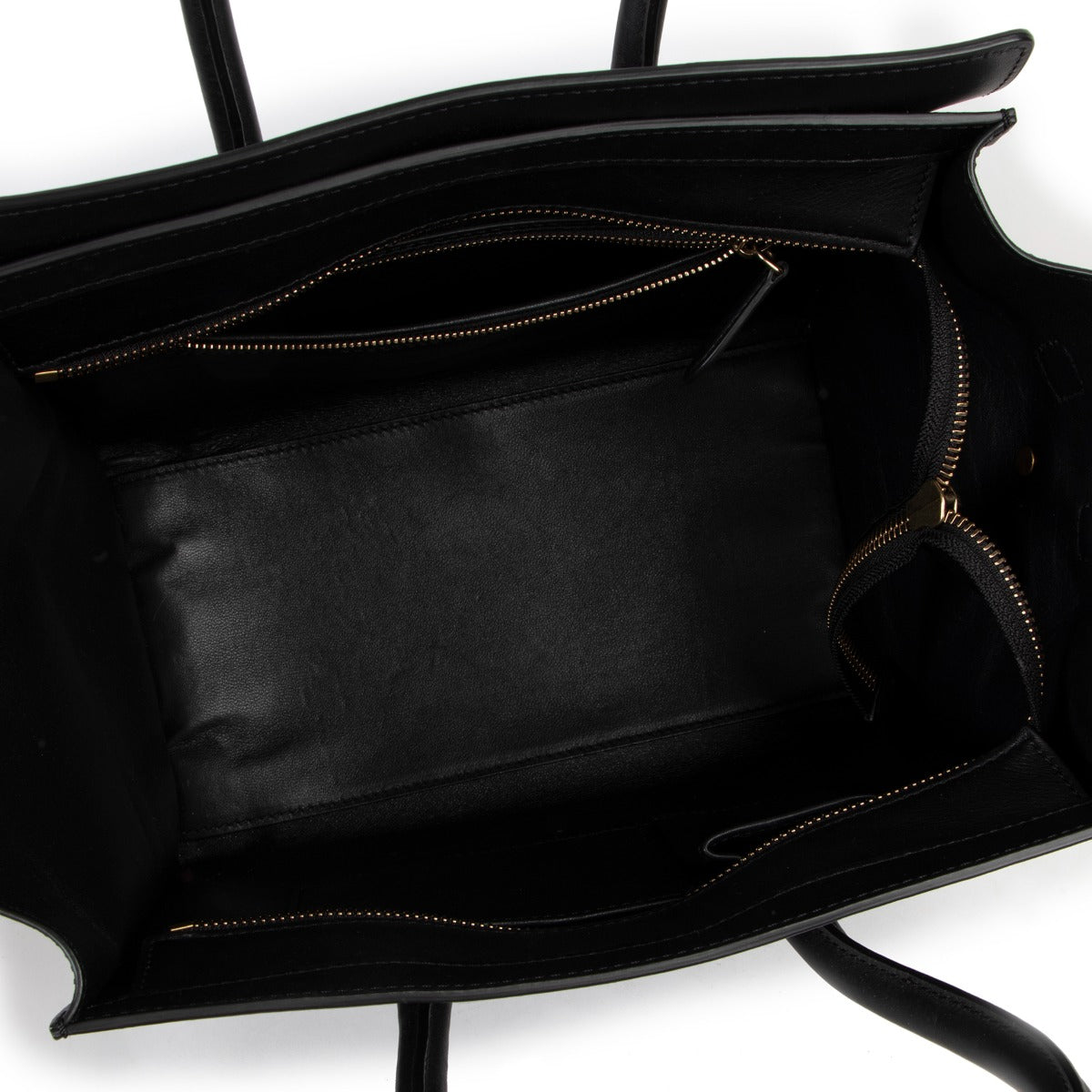 authentic Céline Mini Luggage Black Smooth Calfskin Handbag