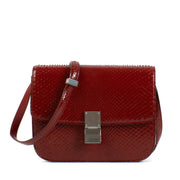 Celine Deep Red Python Box Bag