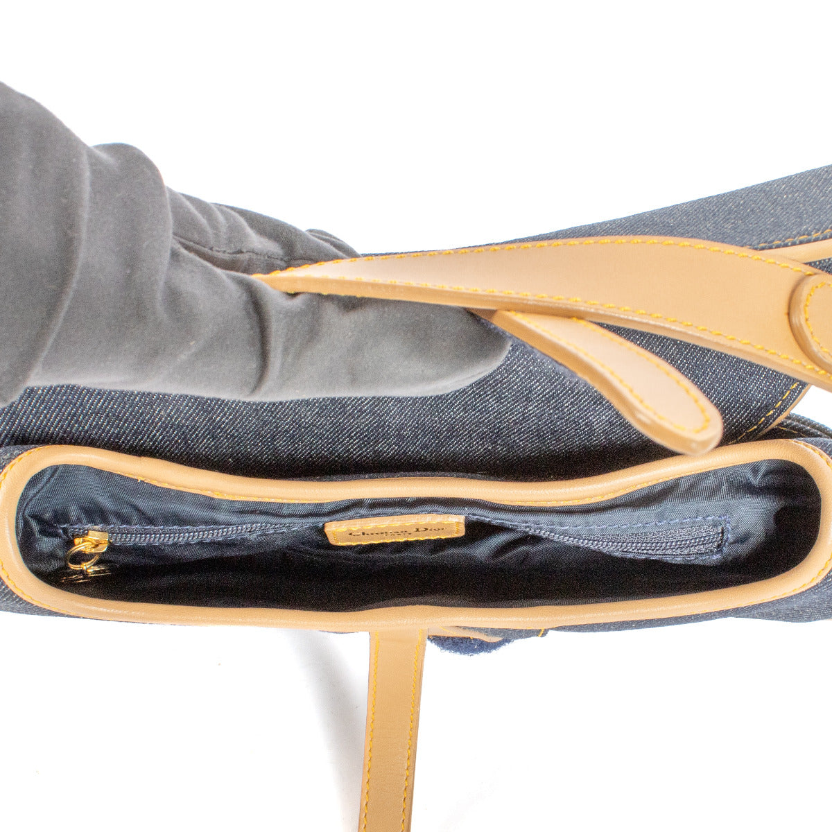Christian Dior Denim Saddle Bag