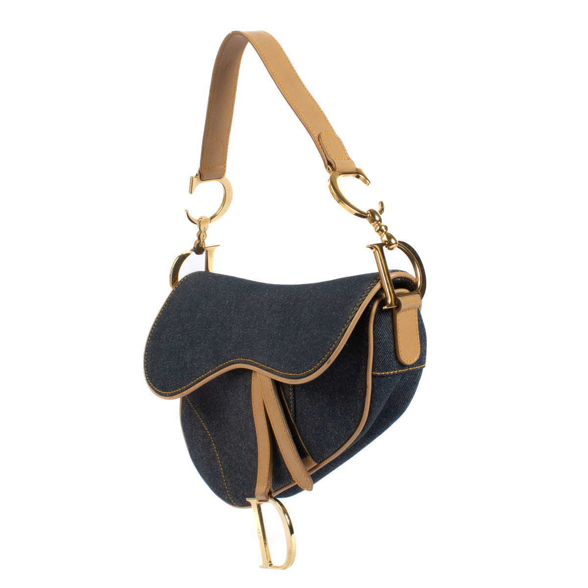 Christian Dior Denim Saddle Bag for the best price at Labellov secondhand luxury.