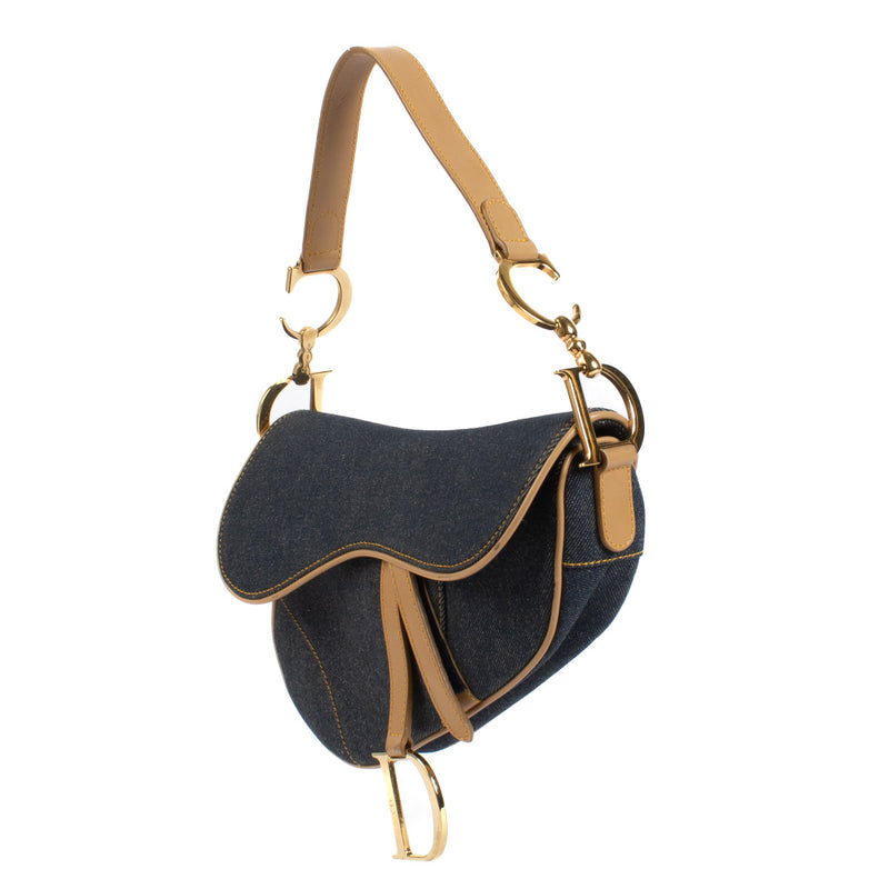 Christian Dior Denim Saddle Bag for the best price at Labellov secondhand luxury.