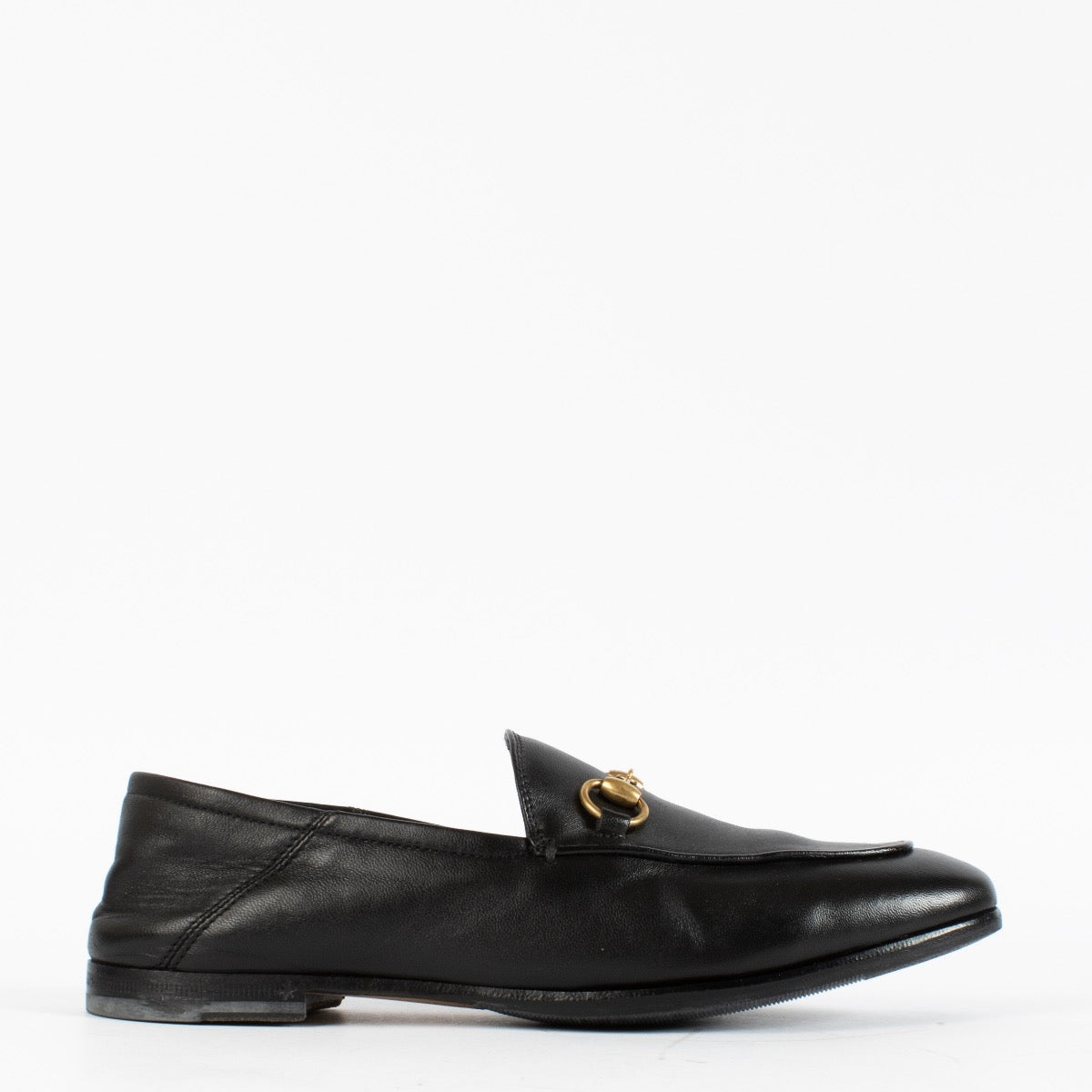 Shop safe online at Labellov in Antwerp, Brussels and Knokke these 100% authentic second hand Gucci Black Leather Horsebit Loafers - size 36,5