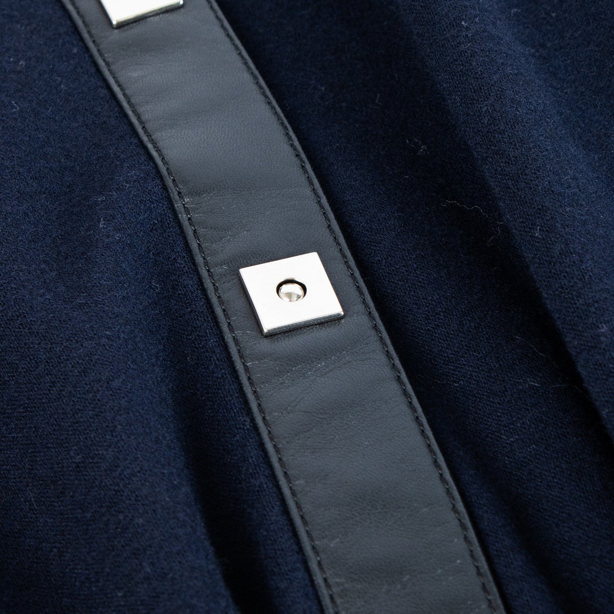 Hermès 2018 Runway Marineblauwe wollen jumpsuit - Maat FR40